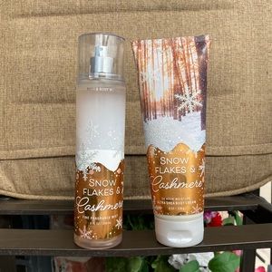 Bath & Body Works Snowflakes and Cashmere Body Spray and Body Cream